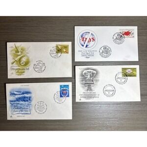 Lot Of 4 United Nations First Day Of Issue Stamp Covers